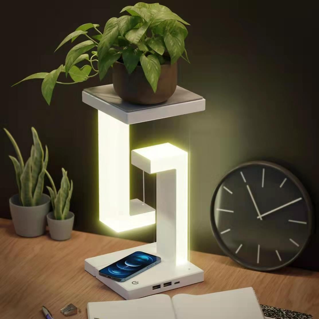 Creative Smartphone Wireless Charging Suspension Table Lamp Balance Lamp Floating For Home