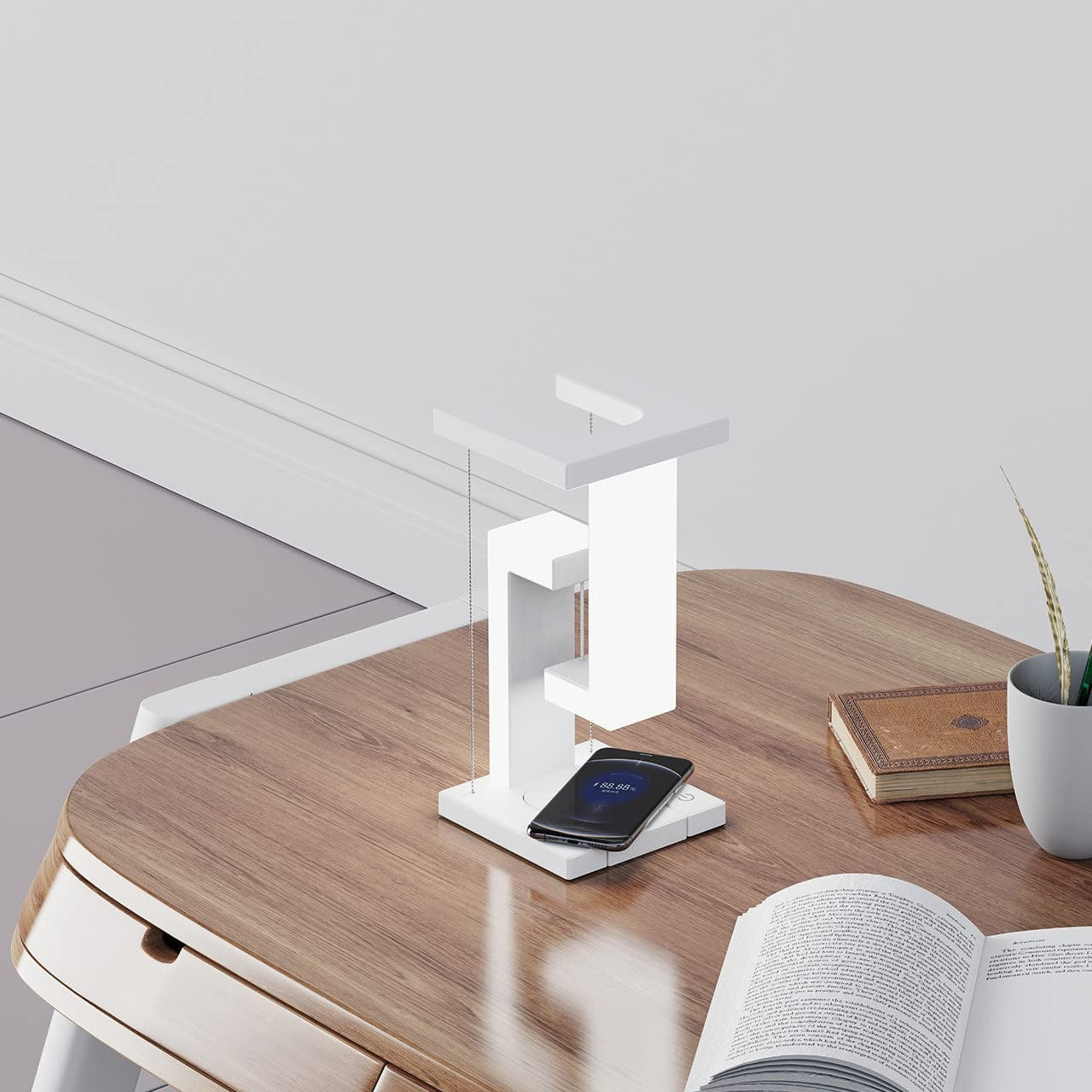 Creative Smartphone Wireless Charging Suspension Table Lamp Balance Lamp Floating For Home