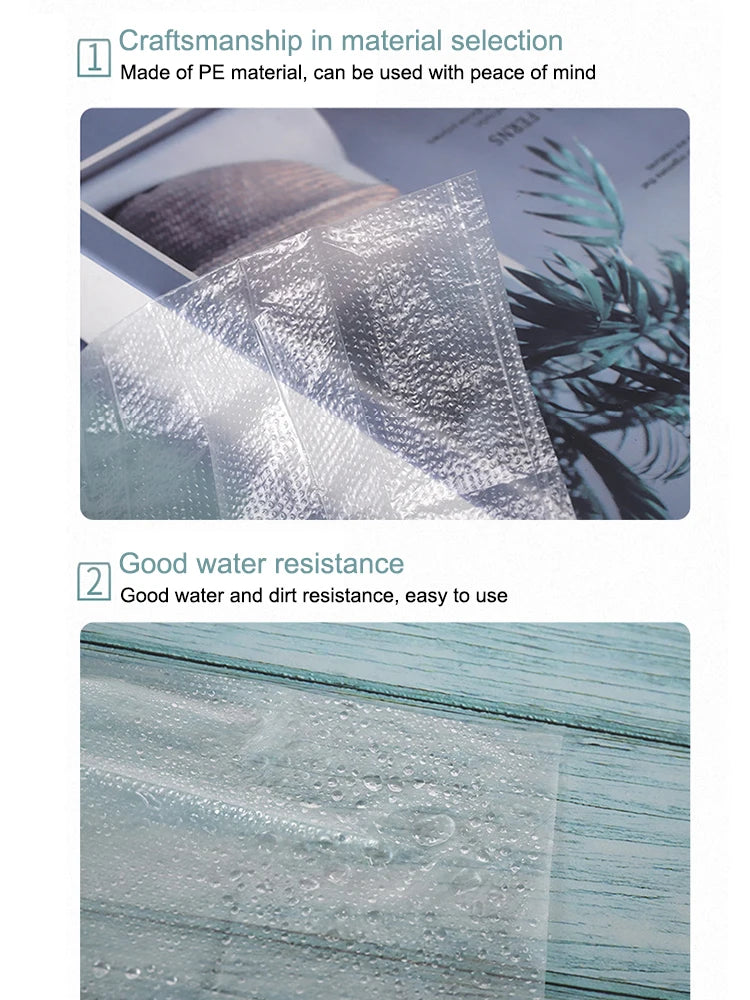 50Pcs Disposable Plastic Toilet Seat Cover Waterproof and Non Slip Individually Wrapped, for Travel, Toilet Seat Protectors