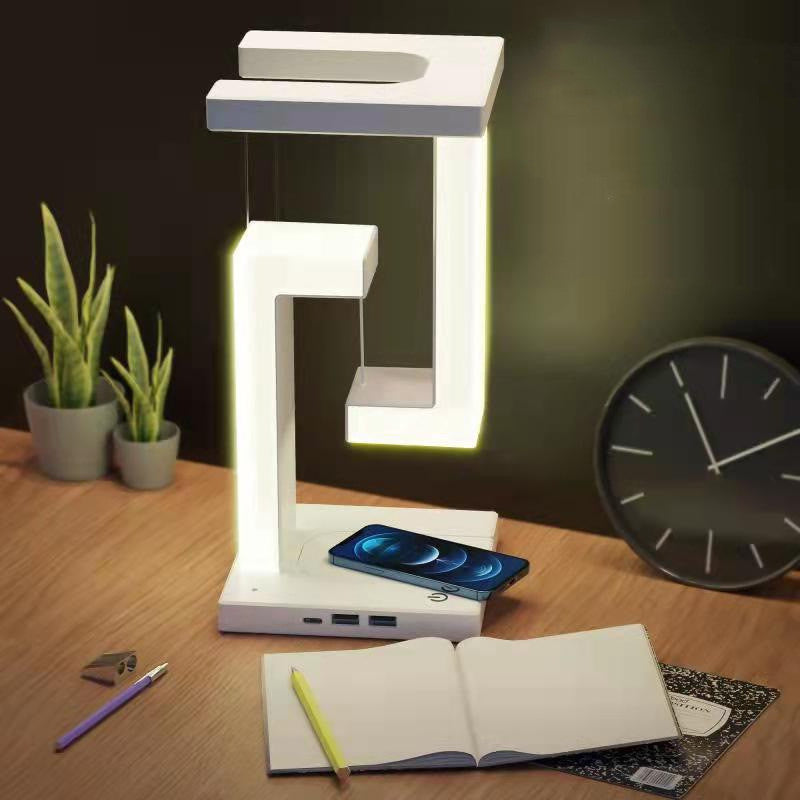 Creative Smartphone Wireless Charging Suspension Table Lamp Balance Lamp Floating For Home